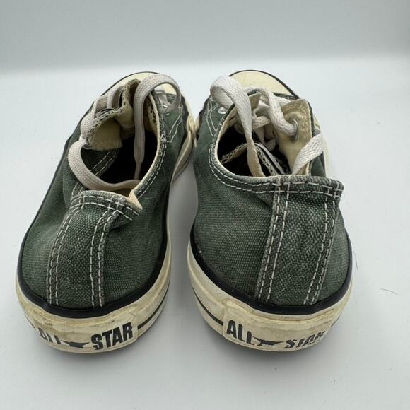 Converse Chuck Taylor All Star Low Top Green Canvas Sneakers Unisex Sz W5 / M3 - Picture 5 of 8